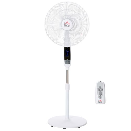 54 Inch Pedestal Fan Height Adjustable 7.5h 85 Oscillation LED Panel