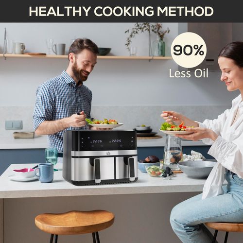 Dual Zone Air Fryer 8.5L Double Air Fryer with SYNC Finish 2700W