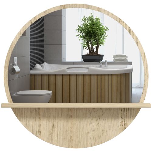 Wall Mounted Bathroom Mirror Framed Makeup Mirror