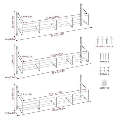 3-Tier Herb & Spice Rack in Silver