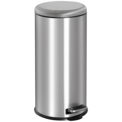 30L Pedal Bin - Black & Silver
