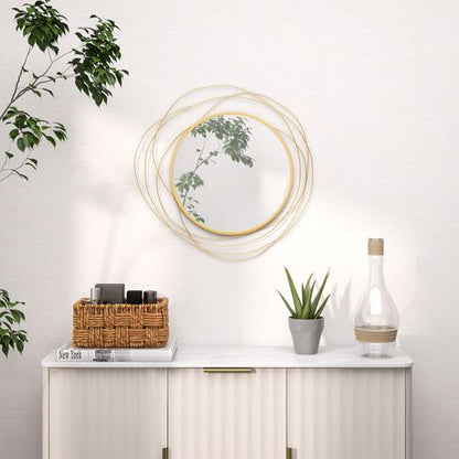 Metal Wall Art 65cm Round Mirror