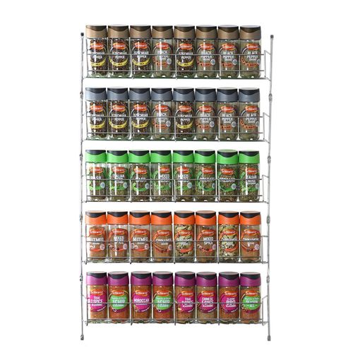 5-Tier Herb and Spice Rack in Silver