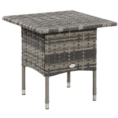 Rattan Outdoor Coffee Table in Mixed Grey