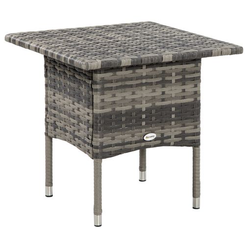 Rattan Outdoor Coffee Table in Mixed Grey
