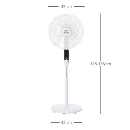 54 Inch Pedestal Fan Height Adjustable 7.5h 85 Oscillation LED Panel
