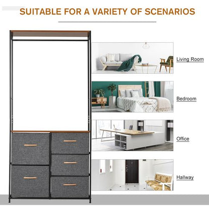 Freestanding Clothes Hanger Storage Unit