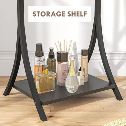 Freestanding Full Length Mirror Adjustable Full Body Mirror with Shelf