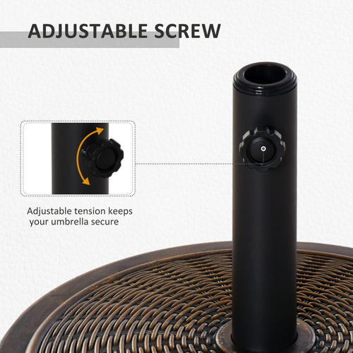 Cantilever Offset Umbrella Base Cement Parasol Stand in Black