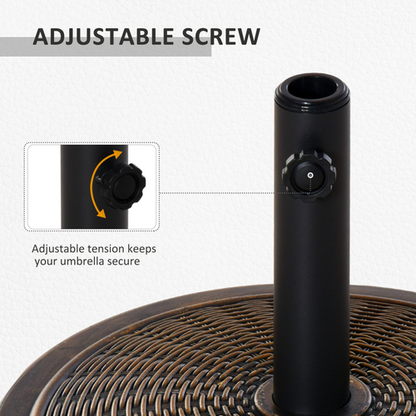 Cantilever Offset Umbrella Base Cement Parasol Stand in Black