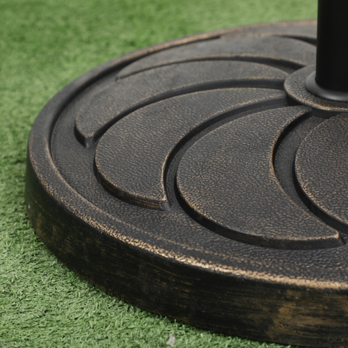 Round Resin Garden Parasol Base (for Poles of 38mm-48mm) - 18kg