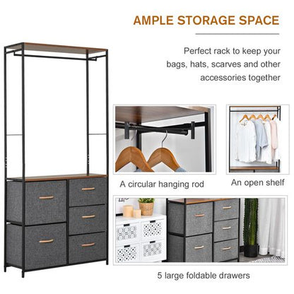 Freestanding Clothes Hanger Storage Unit