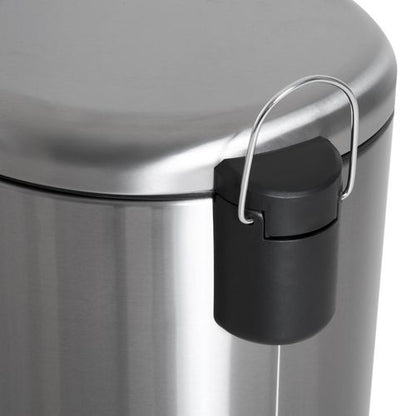 30L Pedal Bin - Black & Silver