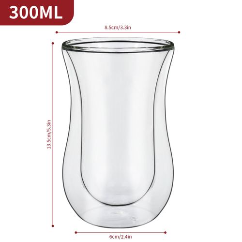 Double Wall Glasses Curve 300ml - Set of 2