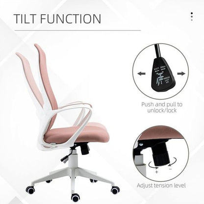 Vinsetto Adjustable Pink Office Chair