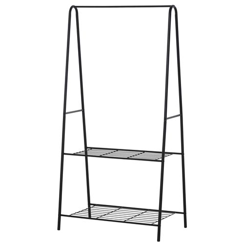 Clothes Rack 2-Tier A Shaped Steel in Black