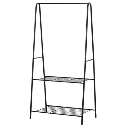 Clothes Rack 2-Tier A Shaped Steel in Black