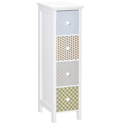 4 Drawer Storage Organiser Unit in White