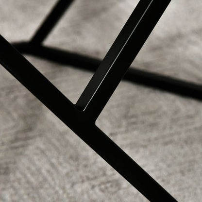 Coffee Table Cocktail Table  High Gloss Marble Top Steel Frame White