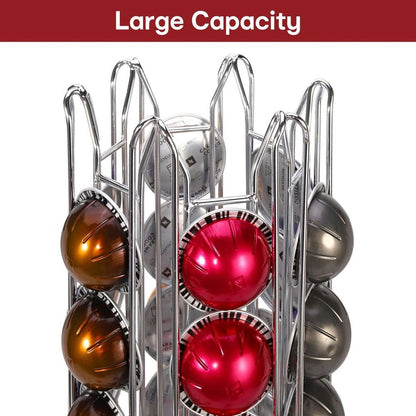 48 POD CHROME COFFEE POD STAND