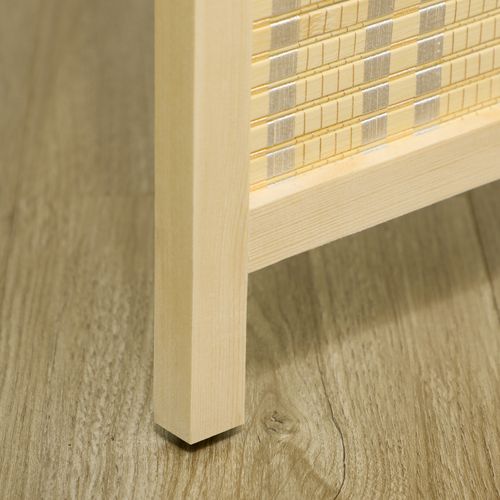 4 Panel Folding Room Divider 170cm Wall Privacy Screen Protector Natural