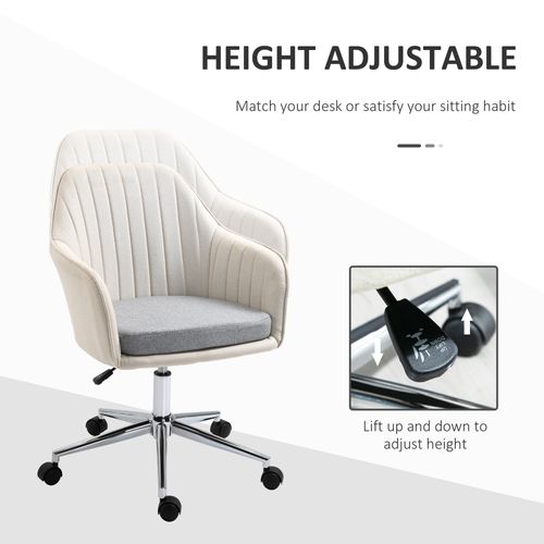Swivel Desk Chair in Beige