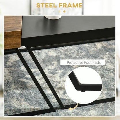 Coffee Table with Steel Frame - Set of 2