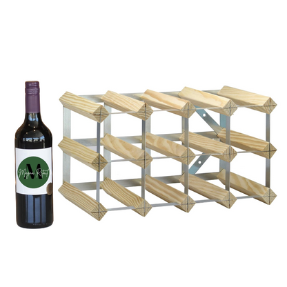 Metal & Wooden Wine Rack