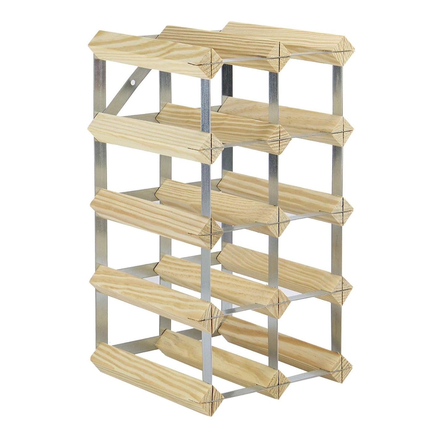 Metal & Wooden Wine Rack