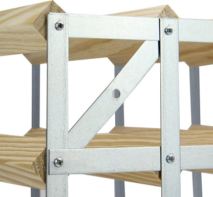 Metal & Wooden Wine Rack