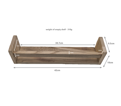 Nursery Floating Book Shelves Light Wood - Set of 2